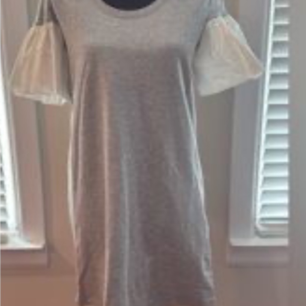 Spense Gray and White Dress